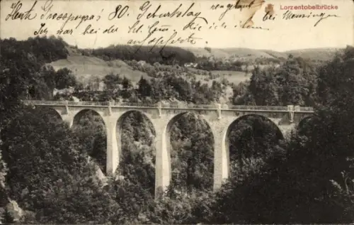 Ak Menzingen Kt Zug Schweiz, Lorzentobelbrücke, Menzingen