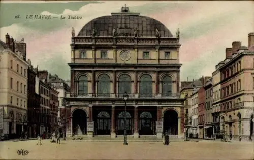 Ak Le Havre Seine Maritime,  Le Théâtre