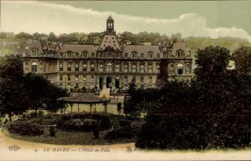 Ak Le Havre Seine Maritime,  Hôtel de Ville, Rathaus