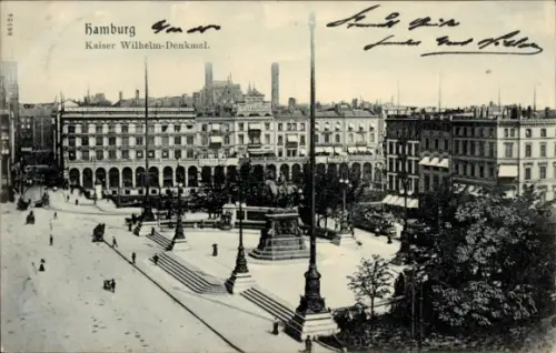 Ak Hamburg Mitte Altstadt, Kaiser Wilhelm-Denkmal