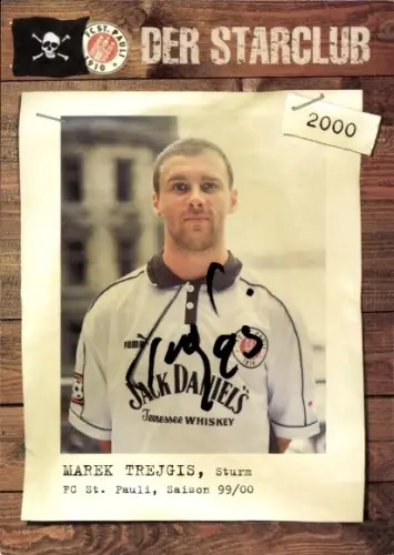 Autogrammkarte Fußballer Marek Trejgis, FC St. Pauli Hamburg, Autogramm