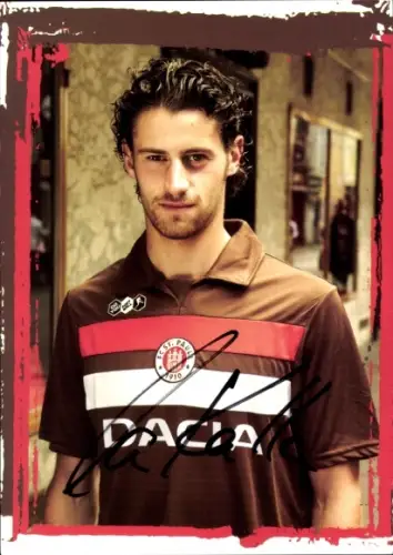 Autogrammkarte Fußballer Jan Philipp Kalla, FC St. Pauli Hamburg, Autogramm