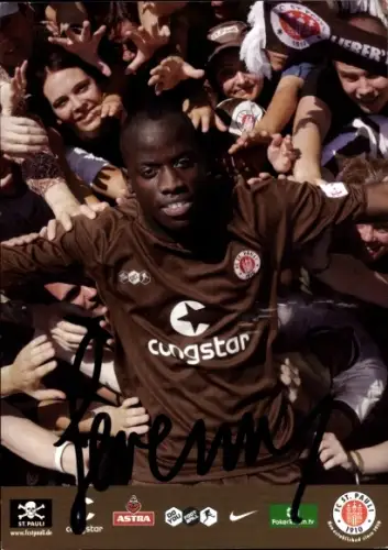 Autogrammkarte Jeremy Karikari, FC St. Pauli, Portrait, Autogramm