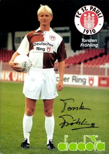 Autogrammkarte Fußballer Torsten Fröhling, FC St. Pauli, Autogramm