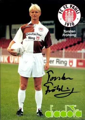 Autogrammkarte Fußballer Torsten Fröhling, FC St. Pauli, Autogramm