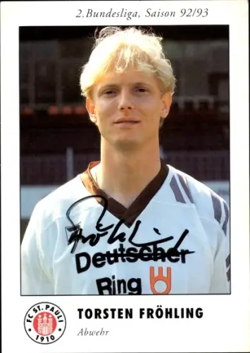 Autogrammkarte Fussballer Torsten Fröhling, FC St. Pauli, Autogramm