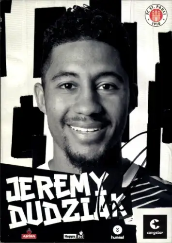 Autogrammkarte Fussballer Jeremy Dudziak, FC St. Pauli, Autogramm