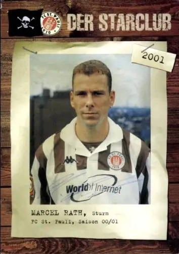 Autogrammkarte Fussballer Marcel Rath, FC St. Pauli, Autogramm