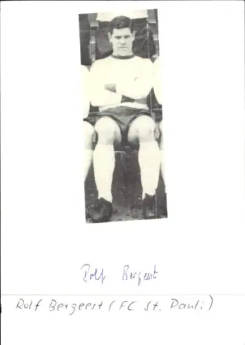 Autogramm Fussballer Rolf Bergeest, FC St. Pauli