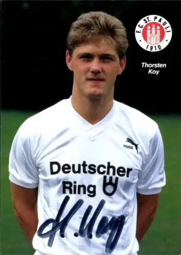 Autogrammkarte Fußballer Thorsten Koy, FC St. Pauli Hamburg, Autogramm