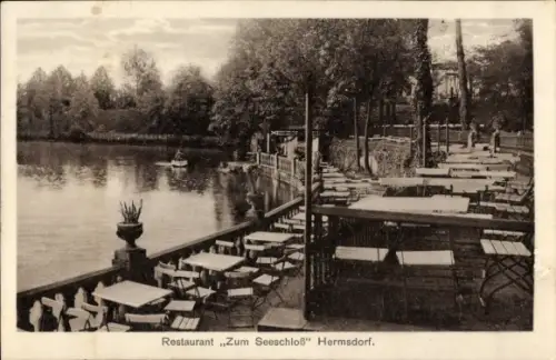 Ak Berlin Reinickendorf Hermsdorf, Restaurant Zum Seeschloss