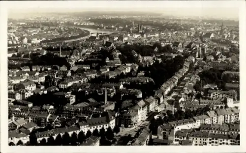 Ak Basel Stadt Schweiz, Fliegeraufnahme