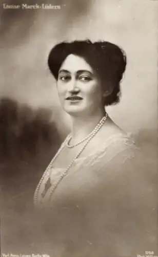 Ak Opernsängerin Louise Marck-Lüders, Portrait