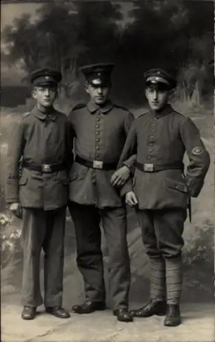 Foto Ak Deutsche Soldaten in Uniform, MG-Schütze, Ärmelabzeichen