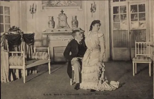 CPA L'Inconnue, Acte III, Palais Royal