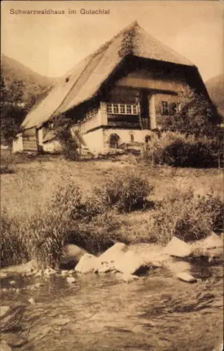 Ak Schwarzwaldhaus im Gutachtal