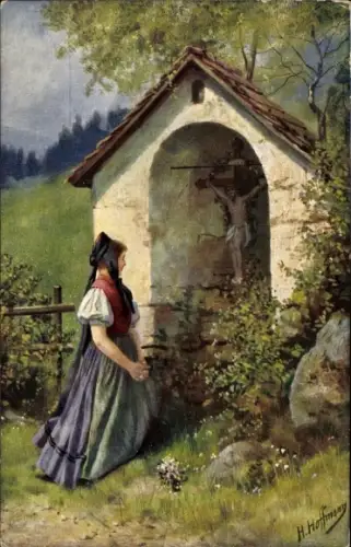 Künstler Ak Hoffmann, H., Schwarzwaldtrachten, Jesuskapelle