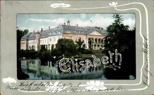 Buchstaben Ak Elisabeth, Weiblicher Vorname, Schloss, Wasserseite
