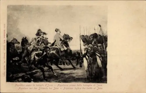 Künstler Ak Napoleon vor der Schlacht bei Jena