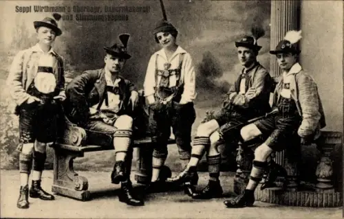 Ak Seppl Wirthmann's Oberbayrische Bauernkabarett und Stimmungskapelle, Tracht