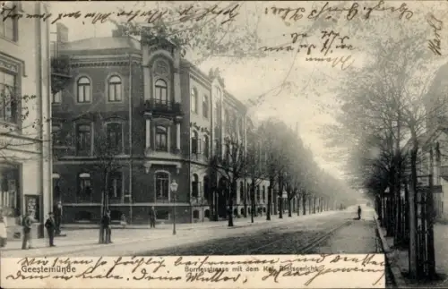 Ak Geestemünde Bremerhaven,  Borriesstraße, Amtsgericht