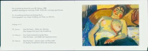 Klapp Ak Hansestadt Bremen, Ausstellung, Max Pechstein Zeichnungen und Aquarelle