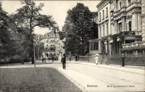 Ak Oslebshausen Bremen, Blick auf Hillmann's Hotel