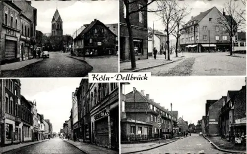 Ak Dellbrück Köln am Rhein, Straßenansichten, Geschäfte