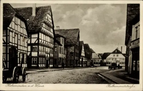 Ak Holzminden an der Weser, Halbemondstraße