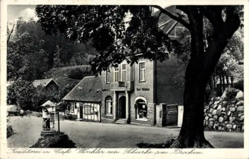 Ak Schierke Wernigerode im Harz, Konditorei und Café Winkler