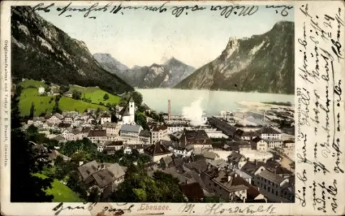 Ak Ebensee in Oberösterreich, Gesamtansicht