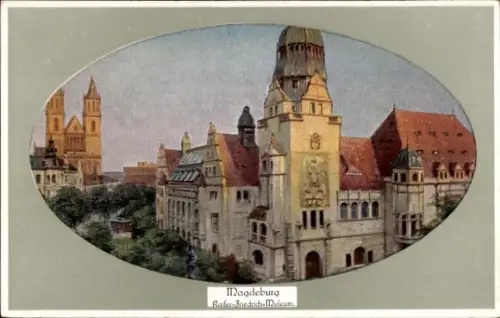 Passepartout Ak Magdeburg,  Kaiser-Friedrich-Museum