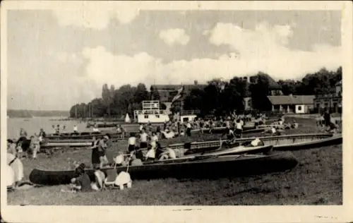 Ak Berlin Köpenick Grünau, Bootshäuser, Langer See