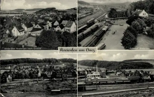 Ak Kreiensen Einbeck, Gesamtansicht, Bahnhof, OT Brunstein