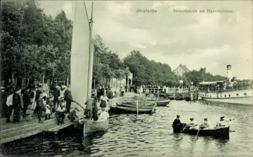 Ak Berlin Reinickendorf Konradshöhe Tegelort Joersfelde Jörsfelde, Strandpartie am Havelschloss