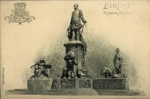 Ak Berlin Tiergarten, Bismarck Denkmal