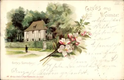 Ak Weimar in Thüringen, Goethes Gartenhaus