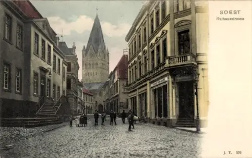 Ak Soest in Westfalen, Rathausstrasse