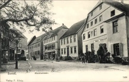 Ak Soest in Westfalen, Marktstraße, Hotel