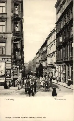 Ak Hamburg Neustadt, Wexstraße, Geschäfte