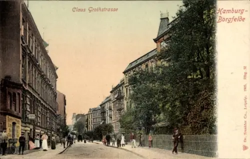 Ak Hamburg Mitte Borgfelde, Claus-Groth-Straße