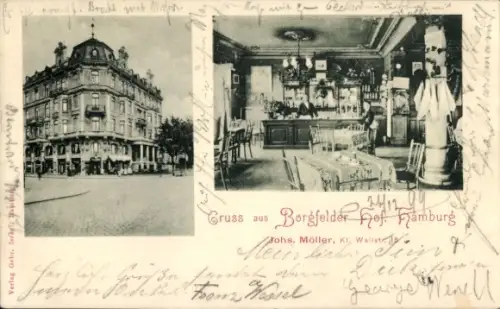 Ak Hamburg Mitte Borgfelde, Borgfelder Hof