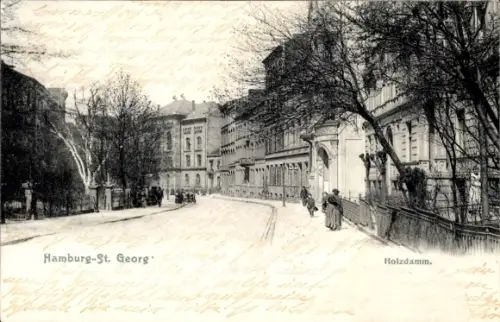 Ak Hamburg Mitte St. Georg, Holzdamm