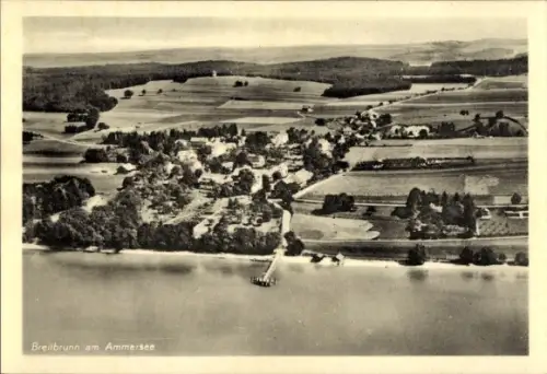 Ak Breitbrunn Herrsching am Ammersee, Fliegeraufnahme