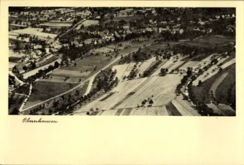 Ak Obernhausen Gersfeld in der Rhön Hessen, Luftaufnahme von  Felder, Bäume, Häuser