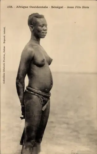 CPA Afrique Occidentale, Jeune Fille Diola