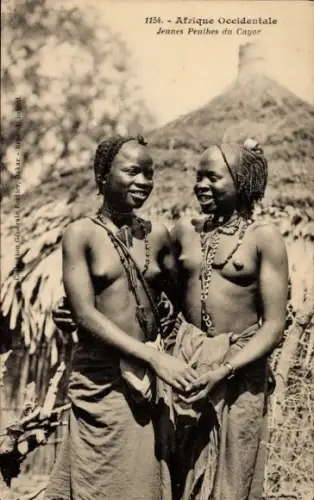 CPA Afrique Occidentale, Jeunes Peulhes du Cayor