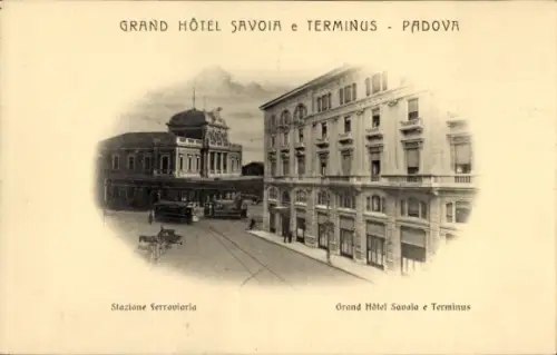 Ak Padova Padua Veneto, Grand Hotel Savoia e Terminus