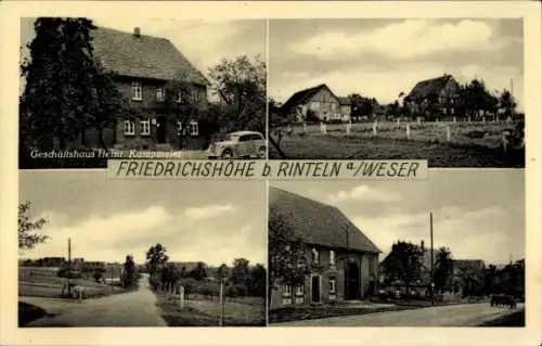 Ak Rinteln an der Weser, Friedrichshöhe, Geschäftshaus Heinrich Kampmeier