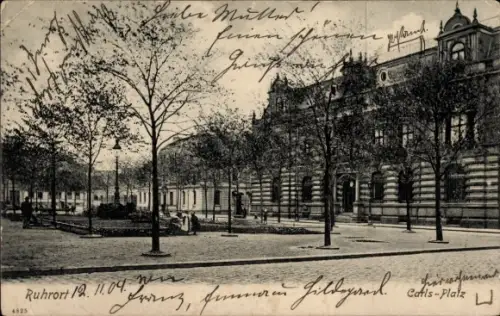 Ak Ruhrort Duisburg im Ruhrgebiet, Carls-Platz
